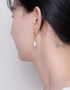 Luminous Pearl Cascade Drop Earrings - Handcrafted Beauty
